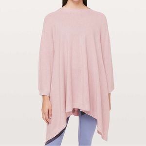 LULULEMON pink cashmere Divinity Poncho
